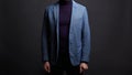 Man in trendy sweater and suit. Fashion photo