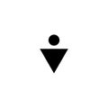 Man triangle icon. Male sign for restroom. Boy WC pictogram for bathroom. Vector toilet symbol Royalty Free Stock Photo