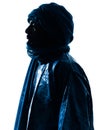 Man Tuareg Portrait silhouette Royalty Free Stock Photo