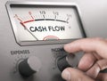 Cash Flow Crisis Concept. Risk of insolvency Royalty Free Stock Photo