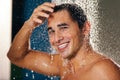 Man under a shower Royalty Free Stock Photo