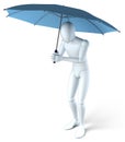 Man under umbrella Royalty Free Stock Photo