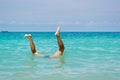 Man under water Royalty Free Stock Photo