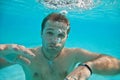 Man under water Royalty Free Stock Photo