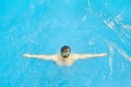 Man in underwater mask