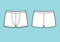 Man underwear boxer, vector technikal sketch