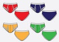Man underwear set briefs colored