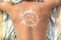 A Man with ungry sun on his back Royalty Free Stock Photo