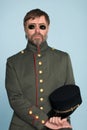 Man in uniform of military officer Royalty Free Stock Photo