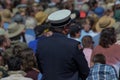 Man in uniform stands in crowd at 20th Annual Lake Tahoe Summit 1