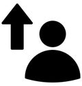 Man with up arrow, Betterment Isolated Vector Icon That can be very easily edit or modified.