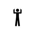 man up, finger icon. Element of man pointing icon for mobile concept and web apps. Detailed man up, finger icon can be used for we Royalty Free Stock Photo