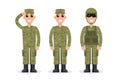Man US Army soldiers in camouflage. Royalty Free Stock Photo