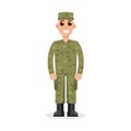 Man US Army soldiers in camouflage. Royalty Free Stock Photo