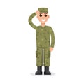 Man US Army soldiers in camouflage. Royalty Free Stock Photo