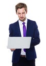 Man use laptop Royalty Free Stock Photo