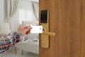 A man key card to open digital door systems