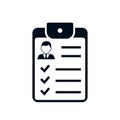 Man User checklist icon. vector Clipboard with Man profile