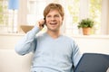 Man using cellphone Royalty Free Stock Photo