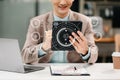 Man using chatbot in computer and tablet smart intelligence Ai.Chat with AI Artificial Intelligence, developed by OpenAI generate Royalty Free Stock Photo