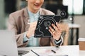 Man using chatbot in computer and tablet smart intelligence Ai.Chat with AI Artificial Intelligence, developed by OpenAI generate Royalty Free Stock Photo