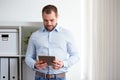 Man using digital tablet Royalty Free Stock Photo