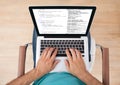 Man using laptop at home Royalty Free Stock Photo