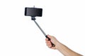 Man using a selfie stick