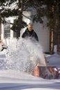 Man Using Snow Blower Royalty Free Stock Photo