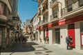 Man using a street cash machine at Merida Royalty Free Stock Photo