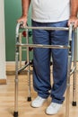 Man using a walker Royalty Free Stock Photo