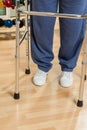 Man using a walker Royalty Free Stock Photo