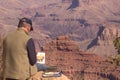 Painting while overlooking the Grand Canyon