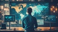 Global Data Monitoring Royalty Free Stock Photo