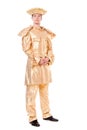 Man in Vintage Gold Fancy Dress Costume
