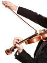 Man violinist playing violin. Classical music art Royalty Free Stock Photo