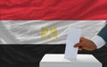 Man voting on elections in egypt Royalty Free Stock Photo