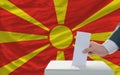 Man voting on elections in macedonia