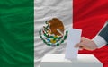Man voting on elections in mexico Royalty Free Stock Photo
