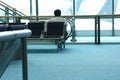 Man waiting at the airport Royalty Free Stock Photo