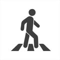 Man walk icon . Walking man vector icon. People walk sign illustration.