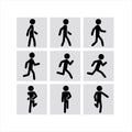 Man walk icon . Walking man vector icon. People walk sign illustration.