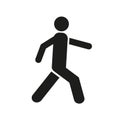 Man walk icon . Walking man vector icon. People walk sign illustration. pedestrian vector sign symbol on white background