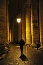 Man Walking Alone in Rome, Italy