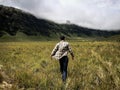 Man Walking Around in Savana Hill