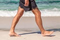 Man walking on beach Royalty Free Stock Photo