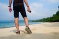 Man walking on the beach