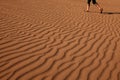 Man walking on the beautiful sand Royalty Free Stock Photo