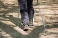 Man walking cross country Royalty Free Stock Photo