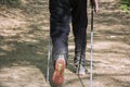 Man walking cross country Royalty Free Stock Photo